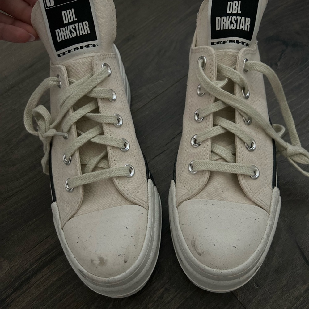 Converse Cream High-Top Sneakers